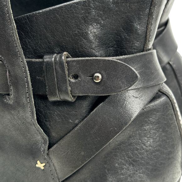 Rag & Bone Kinsey Moto Bootie Strappy SZ 8.5 Women's Black Leather Ankle Boots - Picture 11 of 13